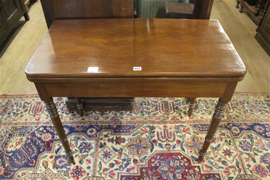 Mid Victorian mahogany folding tea table